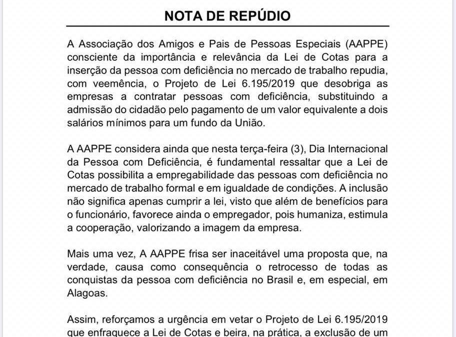 NOTA DE REPÚDIO