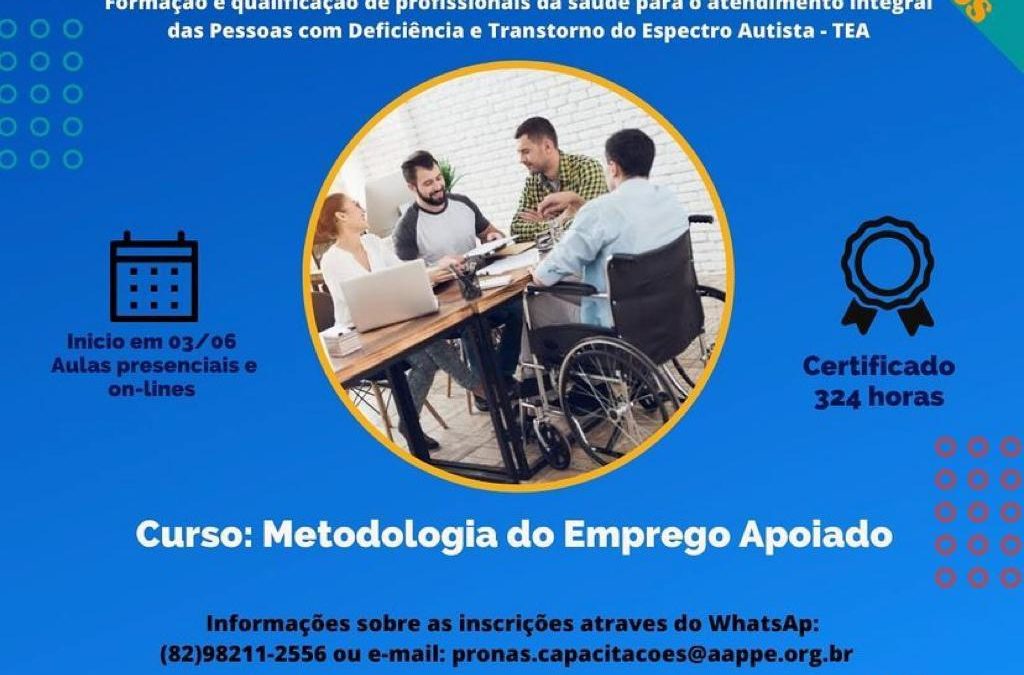 CURSO DE METODOLOGIA DO EMPREGO APOIADO